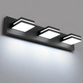 SineRise 24-in 3-Light Matte Black LED Vanity Light - Cool White
