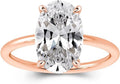 3.5 Carat Elongated Oval Cut Engagement Ring for Women - Sparkling