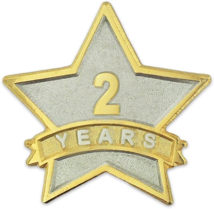 PinMart Year Service Award STAR Lapel Pin for Employee Recognition