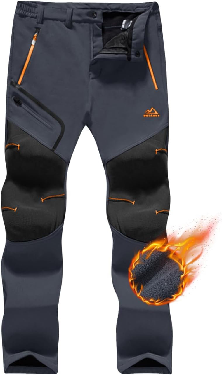 TACVASEN Men's Insulated Snow Pants - Water Resistant & Warm