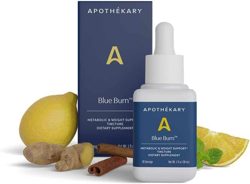 Blue Burn Herbal Supplement Liquid Drops for Weight Management