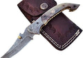 Poshland FNA-32 Custom Handmade Damascus Folding Knife - Artistic