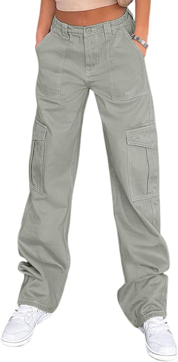 Lepunuo Cargo Pants for Women High Waisted Baggy Style