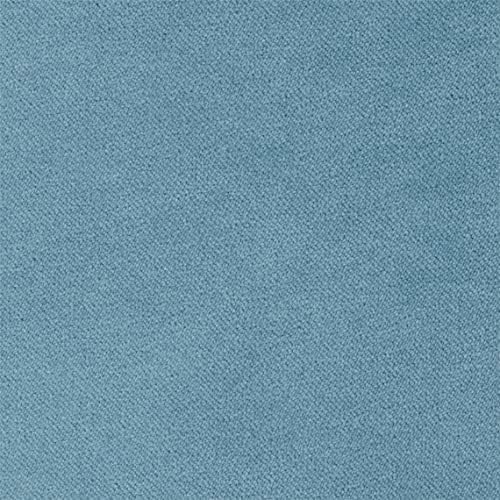 Luxury Light Blue Velvet Upholstery Fabric with Aquaclean Tech
