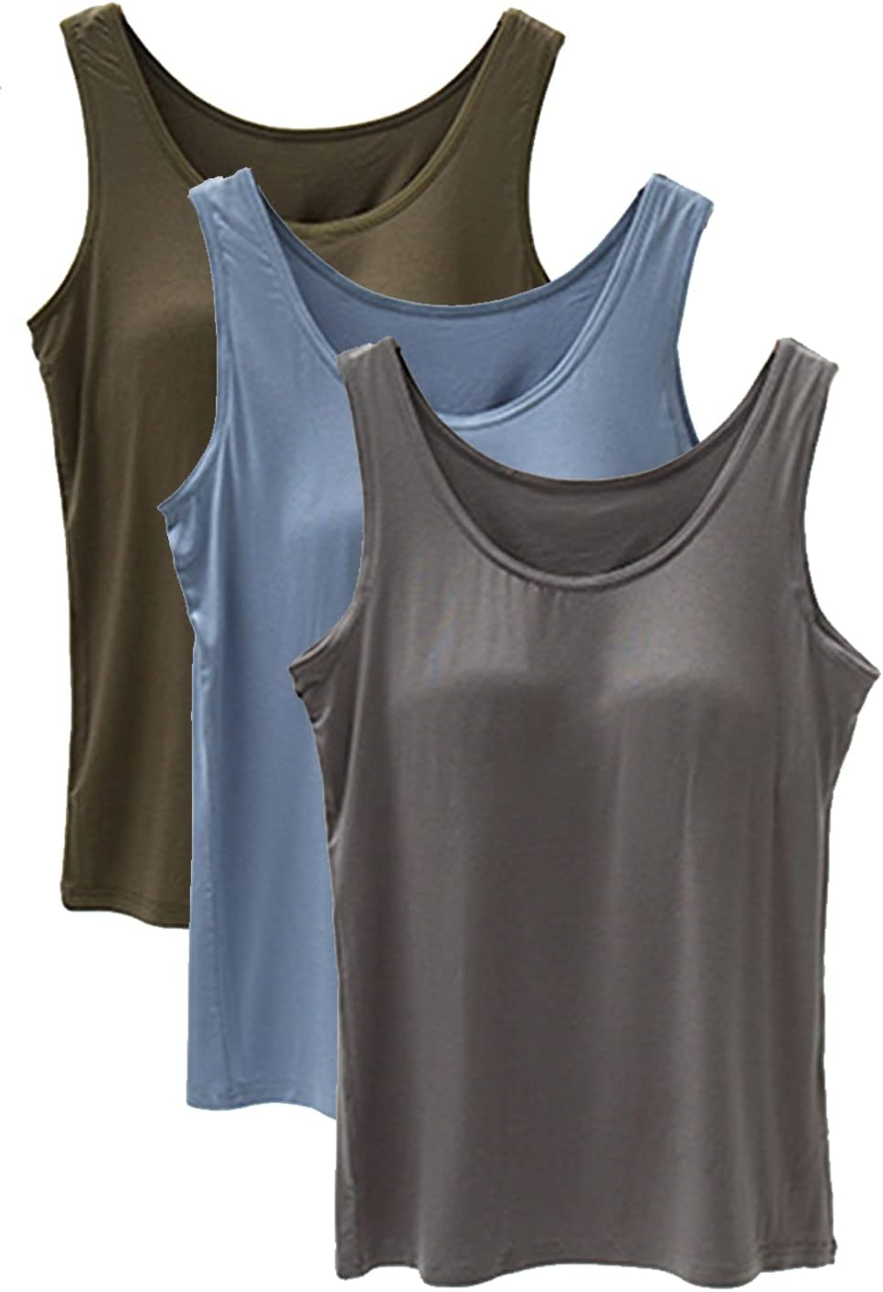 Tank Top with Built in Bra Cup for Women - Casual Comfort
