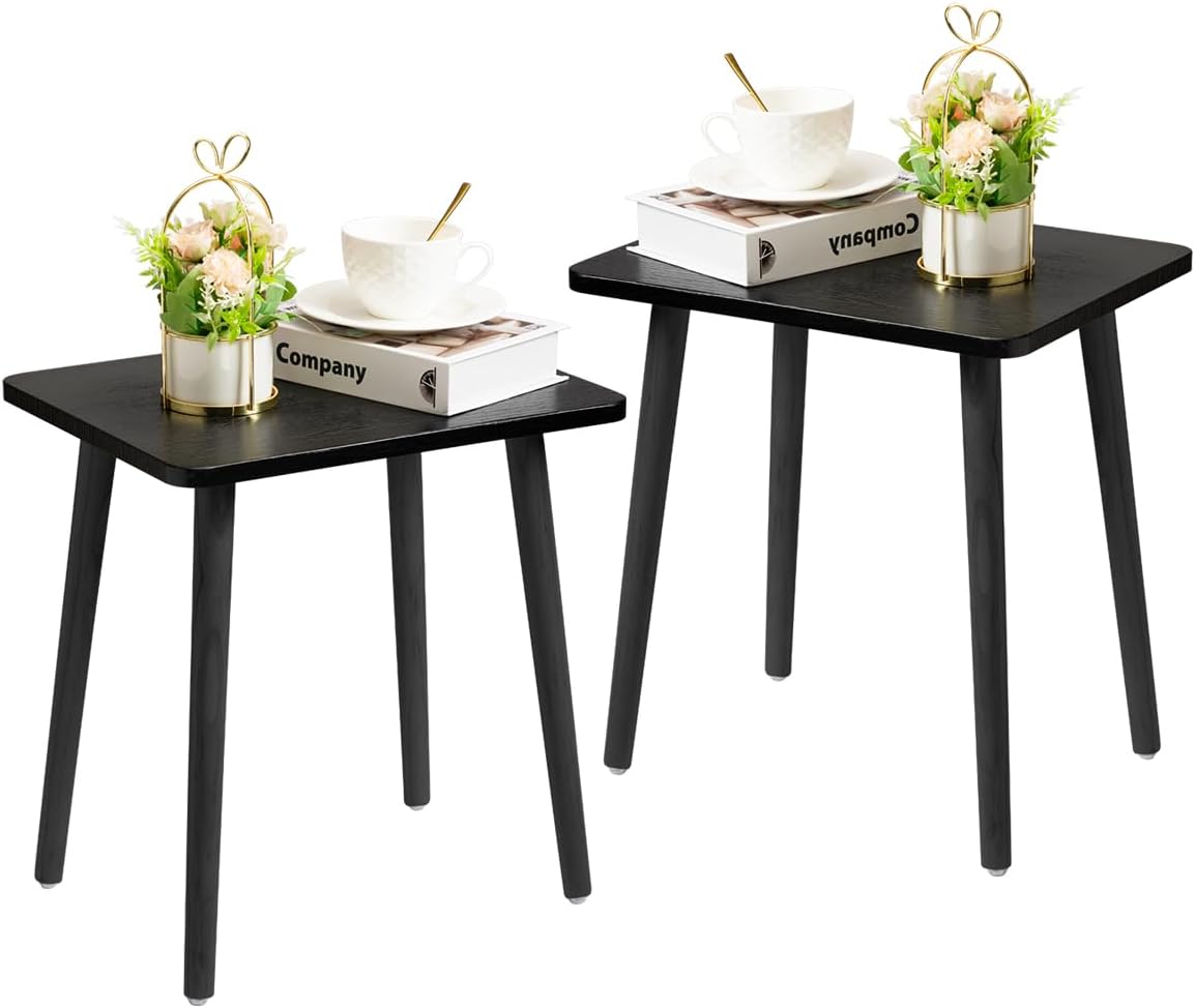 Modern Boho End Tables Set of 2 for Living Room and Bedroom