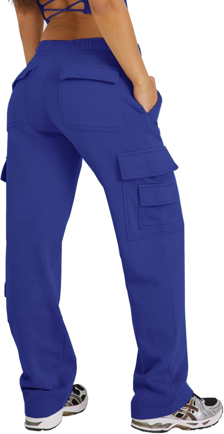 Waitfairy Wide Leg Sweatpants for Women with Pockets and Comfort
