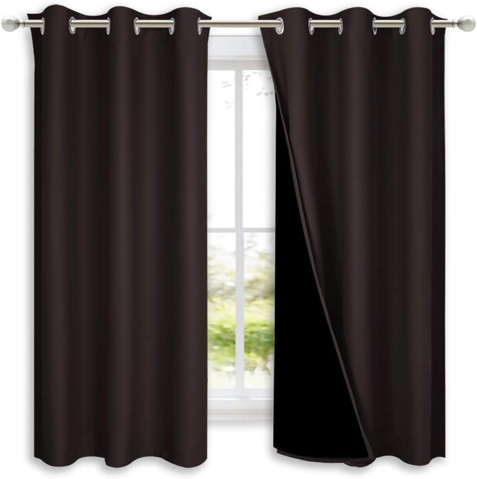 NICETOWN 100% Blackout Curtains for Kids Room, 42in by 63in