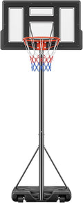 Portable Basketball Hoop 6.1-10FT Adjustable Height - Backyard Play