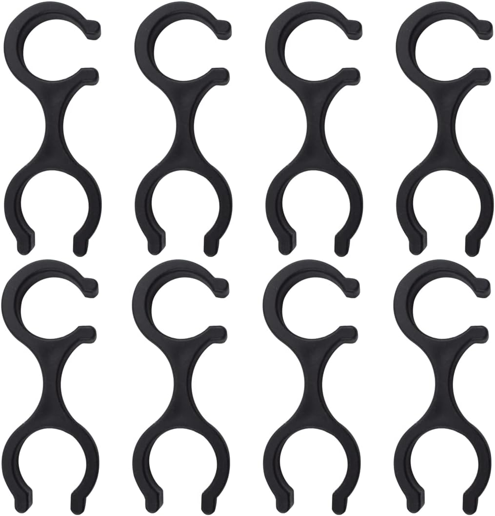 8-Piece Hiking Pole Clips - Secure Your Gear!