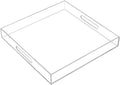 Clear Sturdy Acrylic Serving Tray with Handles - Elegant, Spill-Proof