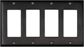 Satin Nickel Black GFI Rocker Outlet Wall Plate Cover 8.25ft x 4.5ft
