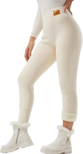 Women Winter Thick Fleece Lined Leggings High Waist Thermal Tights