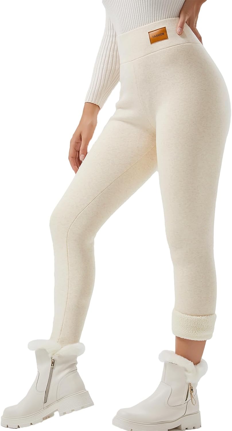 Winter Warm Thick Leggings Fleece Lined Stretchy Soft Pants