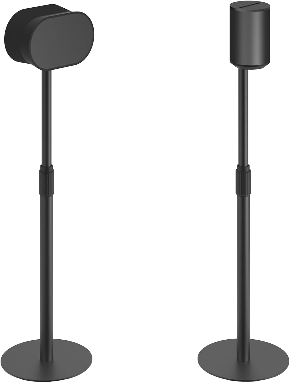 Height-Adjustable Speaker Stands for SONOS Era - Concealed Cable Management, Black