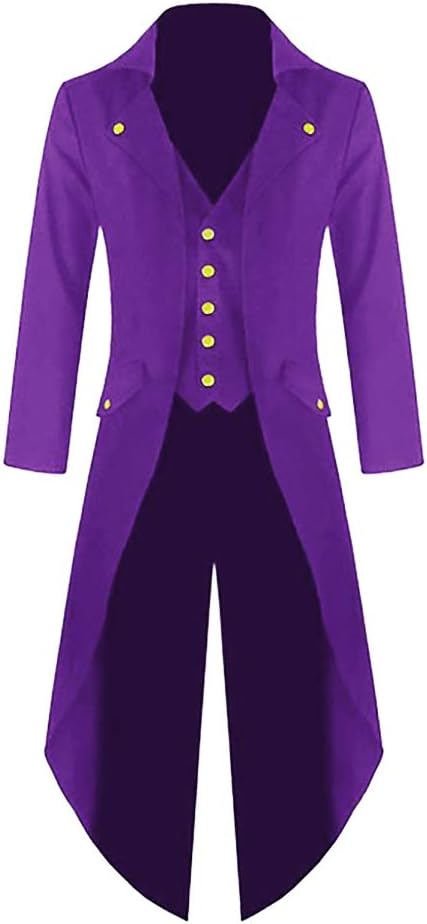 Runcati Mens Steampunk Victorian Jacket for Unique Costumes
