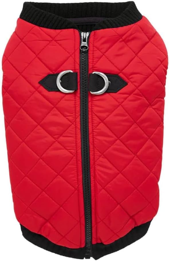 Gooby Fashion Vest Dog Jacket - Warm Zip Up Bomber Vest