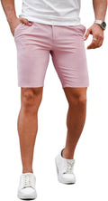 Mens Slim Fit Chino Shorts 9ft Inseam - Stretch Slim Fit