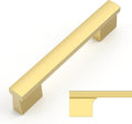 Amerdeco 10 Pack Brushed Gold Cabinet Pulls 4 in Hole Centers
