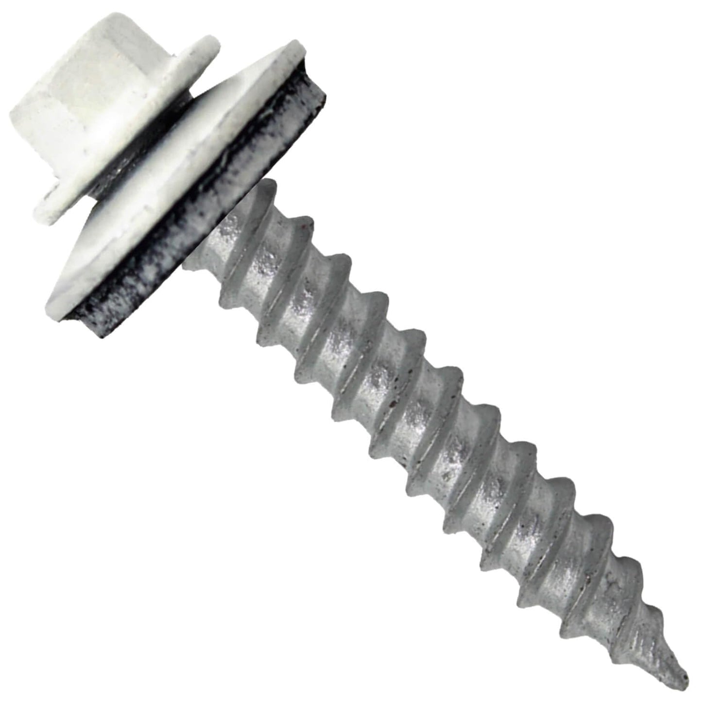 Metal Roofing Screw 12 x 1-1/2 in Bone White Hex for Roofs