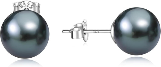 YAMI Saltwater Cultured Black Pearl Earrings for All Occasions