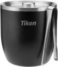 3L Double-Wall Vacuum Insulated Ice Bucket with Lid & Tong - Long Ice