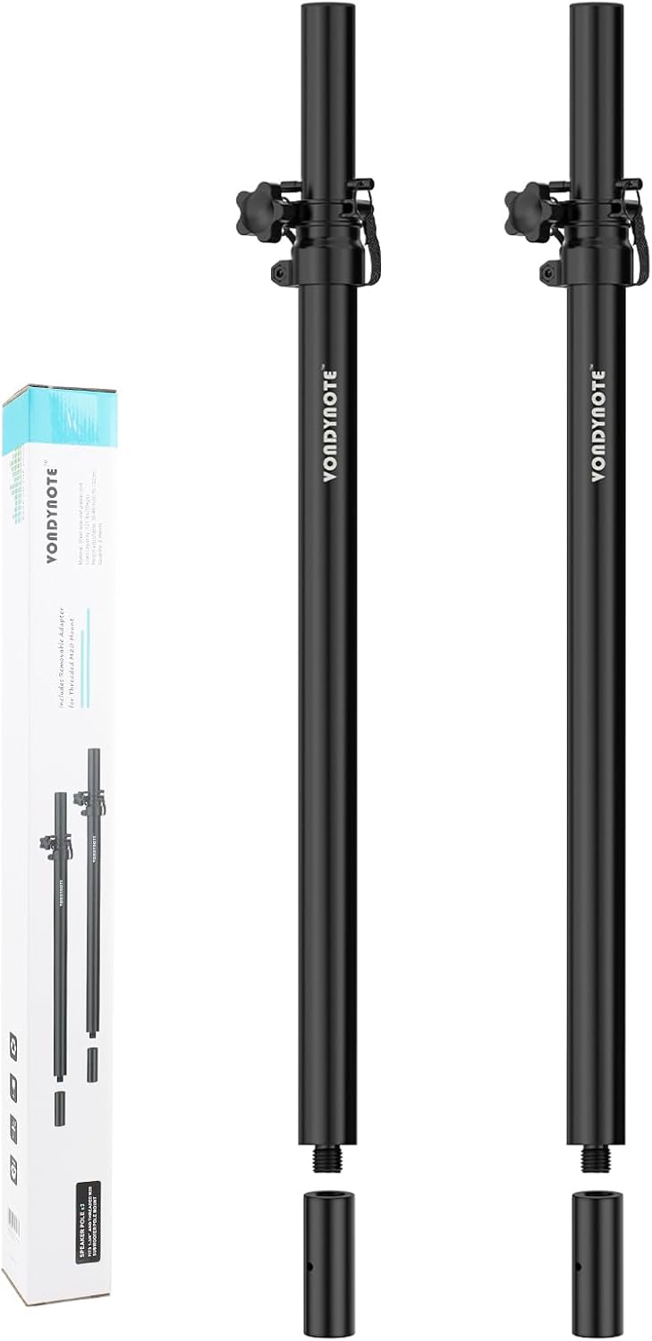 Set of 2 Adjustable Speaker Poles for Subwoofer Mounting