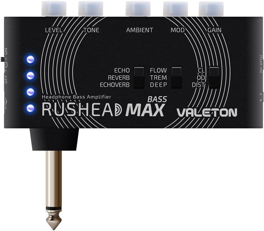 Valeton Rushead Max Bass Portable Headphone Amp for Musicians