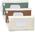 Earth Tone Portable Baby Wipes Dispenser Trio