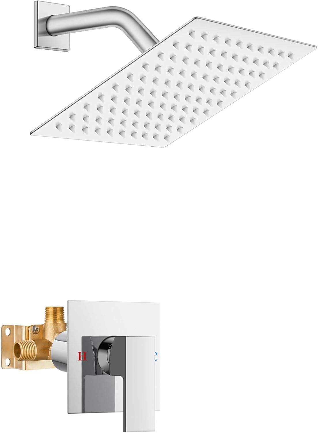 Airuida Shower Faucet Set with Rain Shower System for Bathrooms
