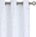 White Blackout Curtains 42 x 63 in 2 Panels Set - Wave Dot Print