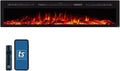 Touchstone Sideline 84 in Recessed Electric Fireplace - Realistic