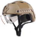 Airsoft Helmet Fast PJ Type with Goggles and NVG Mount - Compact Fit