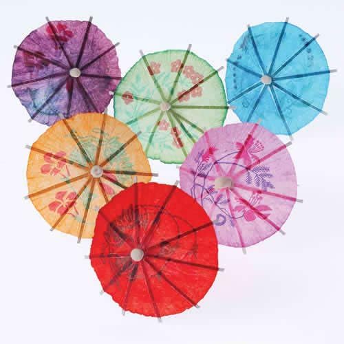 U.S. Toy 48-Pc Cocktail Parasols: Festive Drink Decor