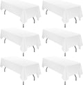 6 Pack Tablecloth 72 x 120 in Polyester Table Cloth for 6-8 ft Tables