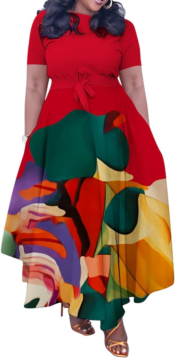 BFFBABY Plus Size A Line Dress for Women - Summer Casual Style
