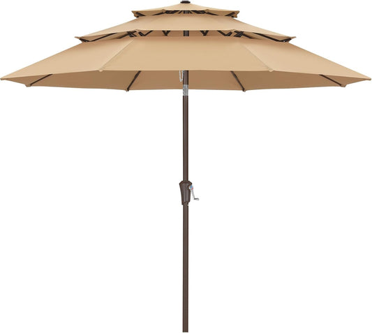 ABCCANOPY 3 Tiers Market Umbrella for Patio and Backyard