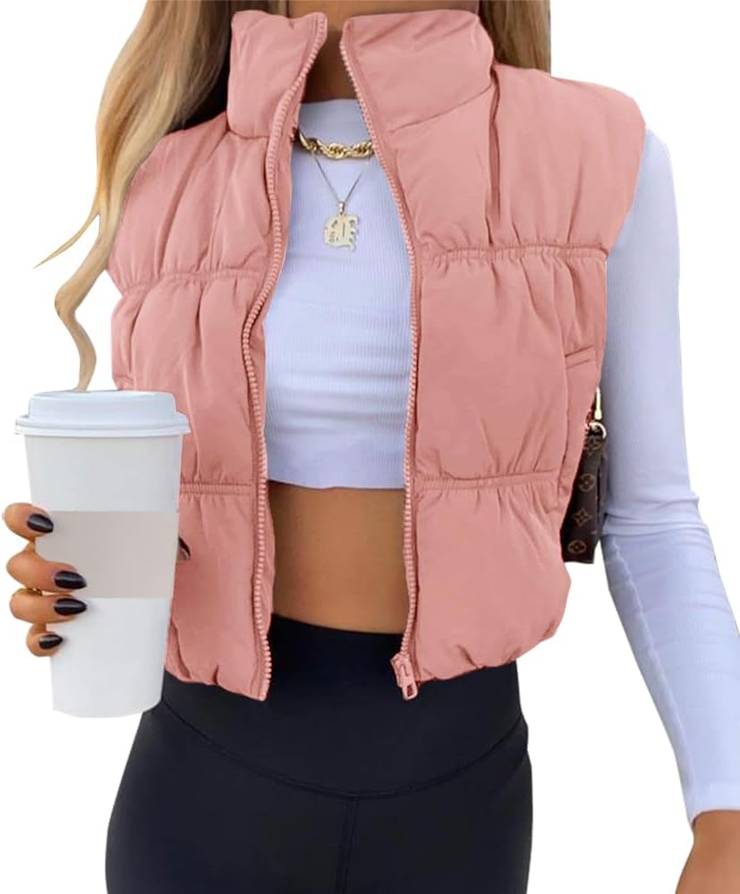 SySea Women's Crop Puffer Vest for Stylish Winter Warmth