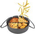 Silicone Air Fryer Liners Pot with Divider - Reusable 8 in Liner