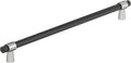 Amerock Mergence 18 in Center-to-Center Matte Black/Chrome Pull