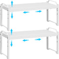 Stackable Expandable Shelves for Kitchen Cabinet Countertop Storage