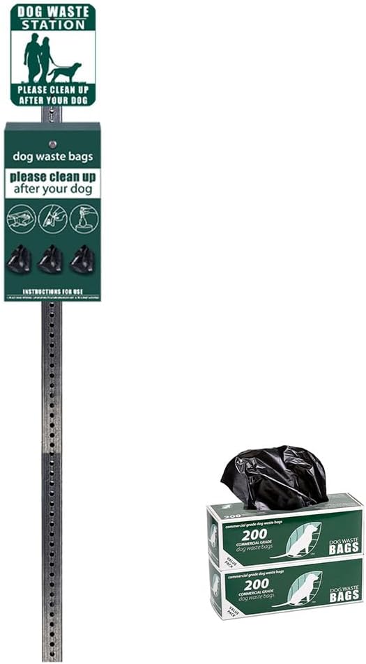 Rust Proof Aluminum Mini Dog Waste Station with Free Bags