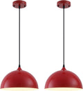 Red Farmhouse Pendant Light 11.8in for Kitchen and Living Room