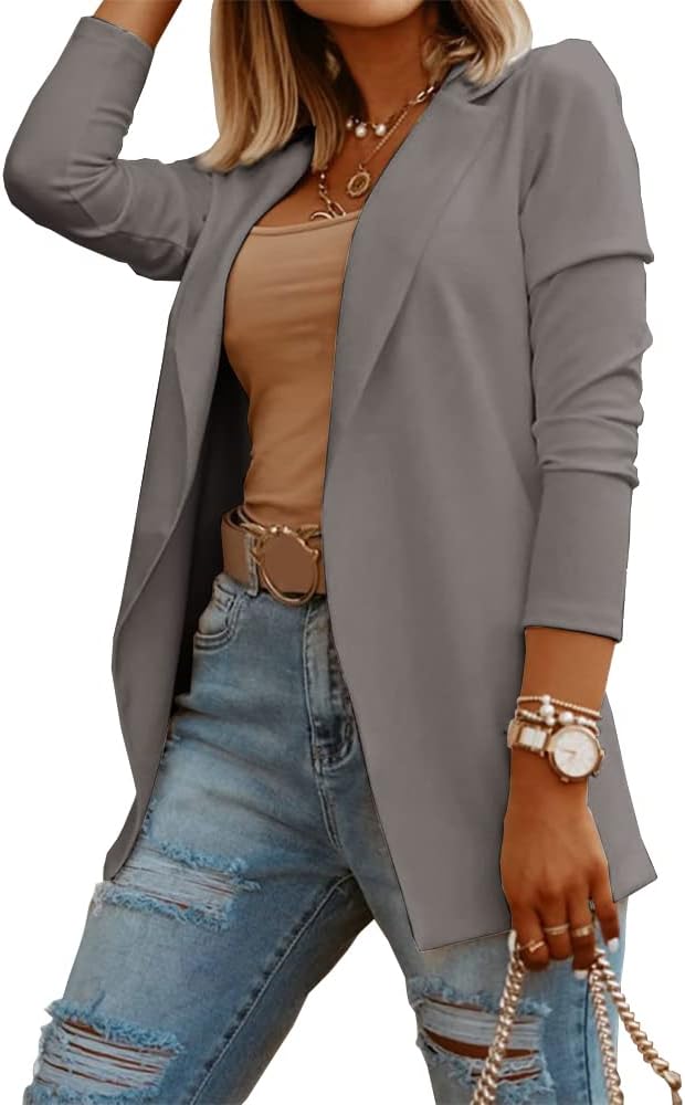 Womens Casual Long Sleeve Blazers for Work and Office Style