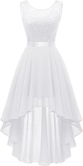 Sequin Lace High Low Homecoming Dress - Elegant Party Fit