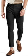 Mens Dress Pants Slim Fit Stretch Plaid Pant - Tailored Comfort Men's