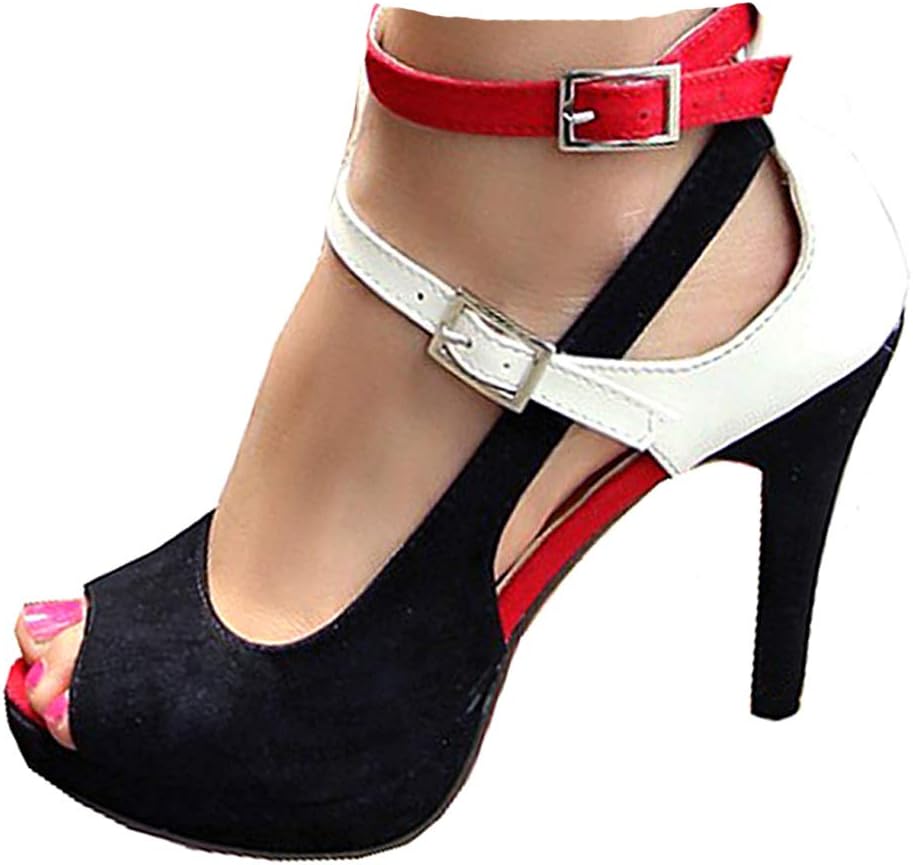 Getmorebeauty Women's High Heels Ankle Strap Dress Sandals