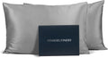 100% Mulberry Silk Pillowcase Set 25mm Silver Standard 2 Pack - Smooth