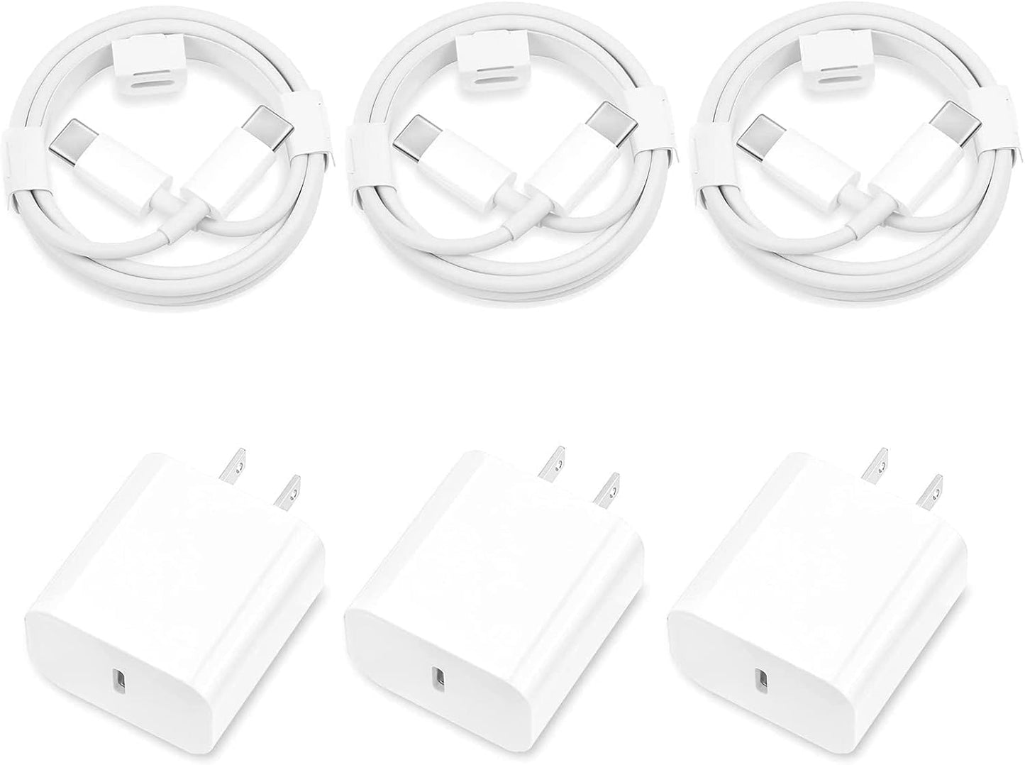 Fast Charge iPhone 16/15 - 3 Pack PD 20W + 6FT Cable Set