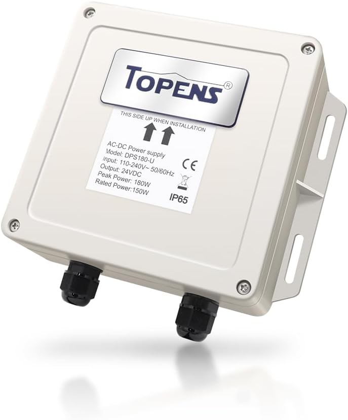 TOPENS Waterproof 24V Power Supply - Outdoor Ready